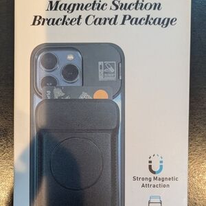 FulSoulComM Magnetic Card Wallet Holder for iPhone, Navy